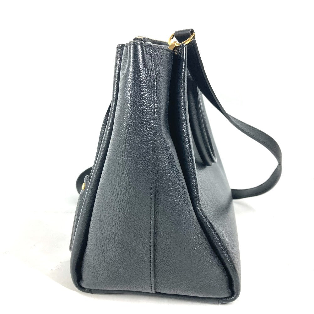 LOUIS VUITTON Shoulder Bag M54569 leather black With tassel Rock meat