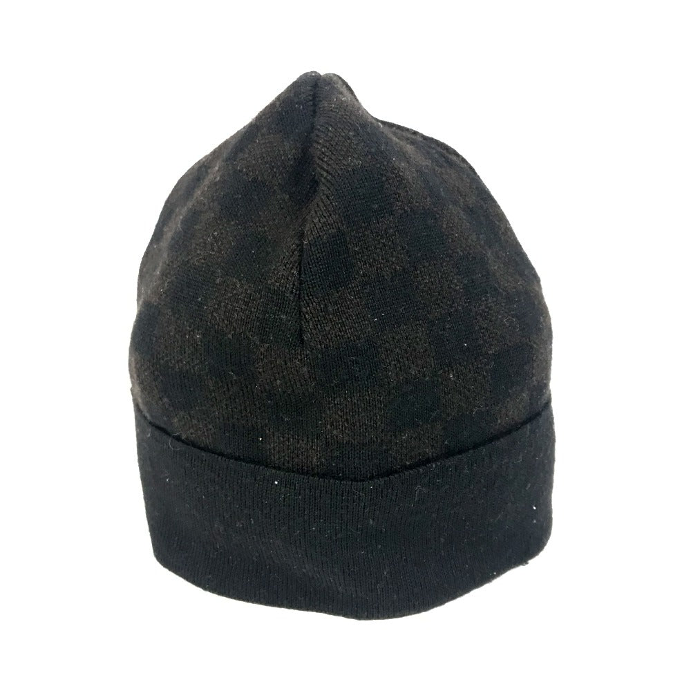 LOUIS VUITTON Knit hat wool Brown Bonne Petit Damier mens