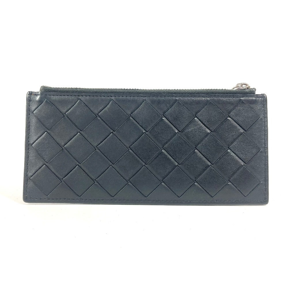 BOTTEGAVENETA Coin case leather black INTRECCIATO mens(Unisex)