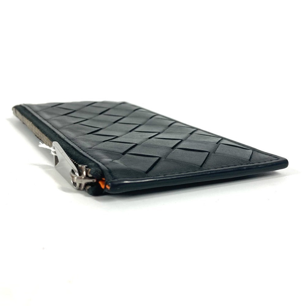 BOTTEGAVENETA Coin case leather black INTRECCIATO mens(Unisex)