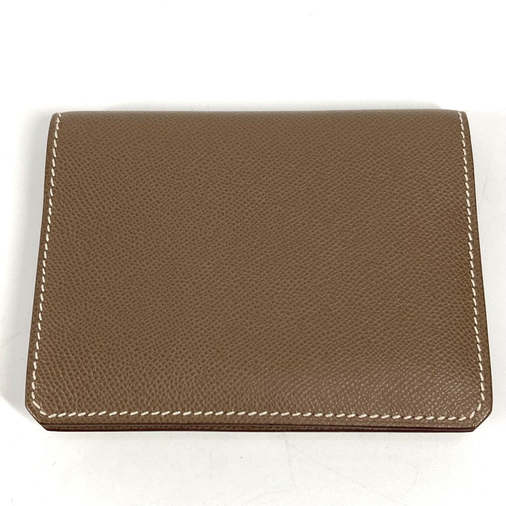 HERMES Card Case leather gray Medor Card Holder unisex(Unisex)