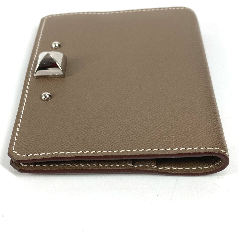 HERMES Card Case leather gray Medor Card Holder unisex(Unisex)