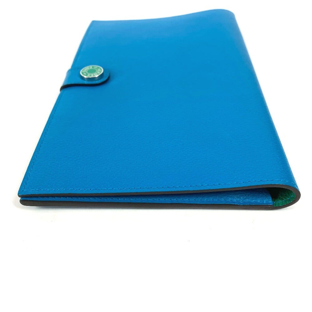HERMES Long Wallet Purse Evercolor blue By color RMS Tutankhamun unisex(Unisex)