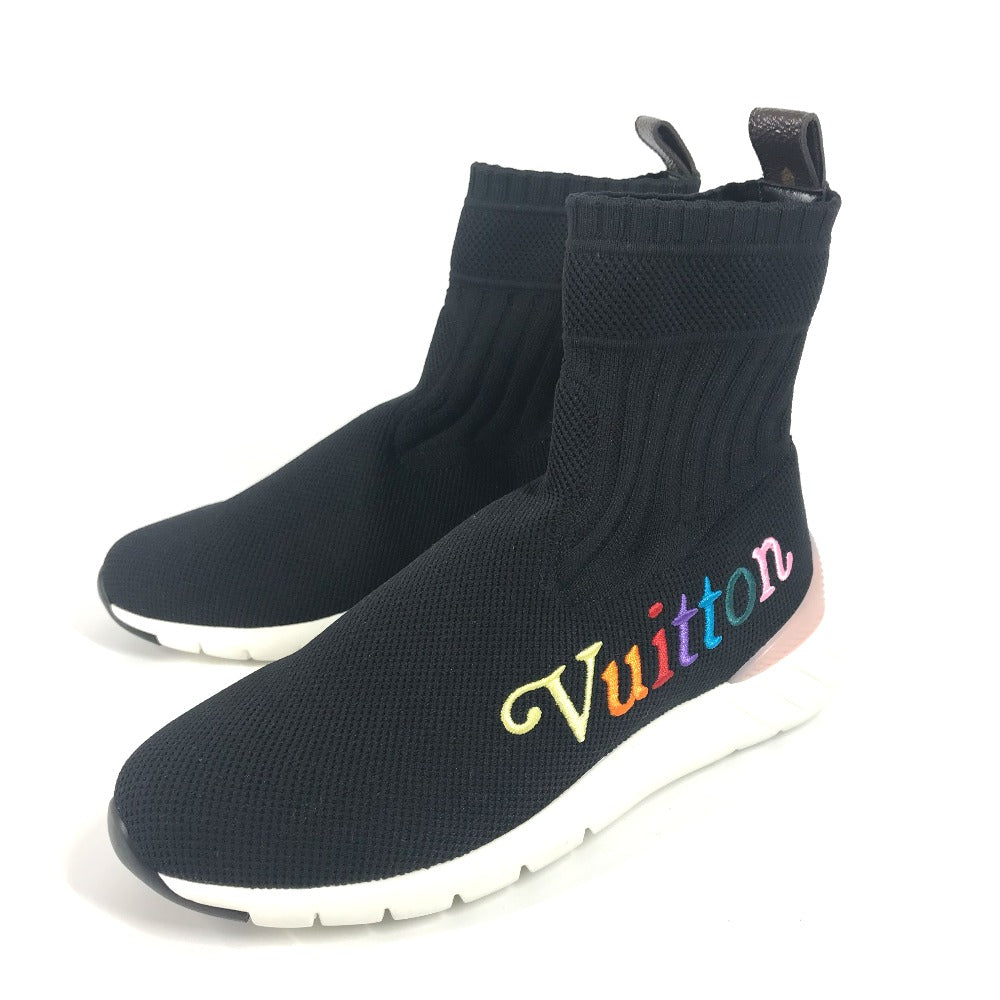 LOUIS VUITTON sneakers Canvas, Rubber black Aftergame Line Socks sneakers Women 35