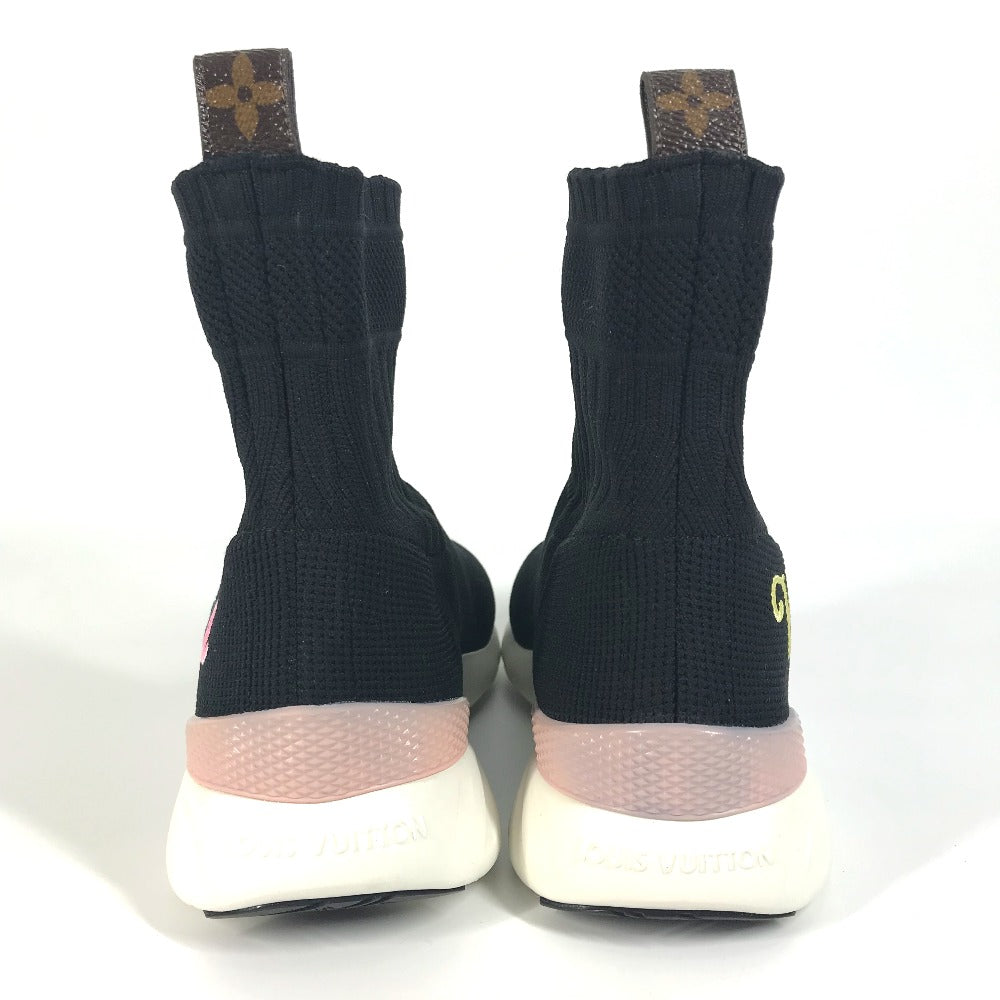 LOUIS VUITTON sneakers Canvas, Rubber black Aftergame Line Socks sneakers Women 35
