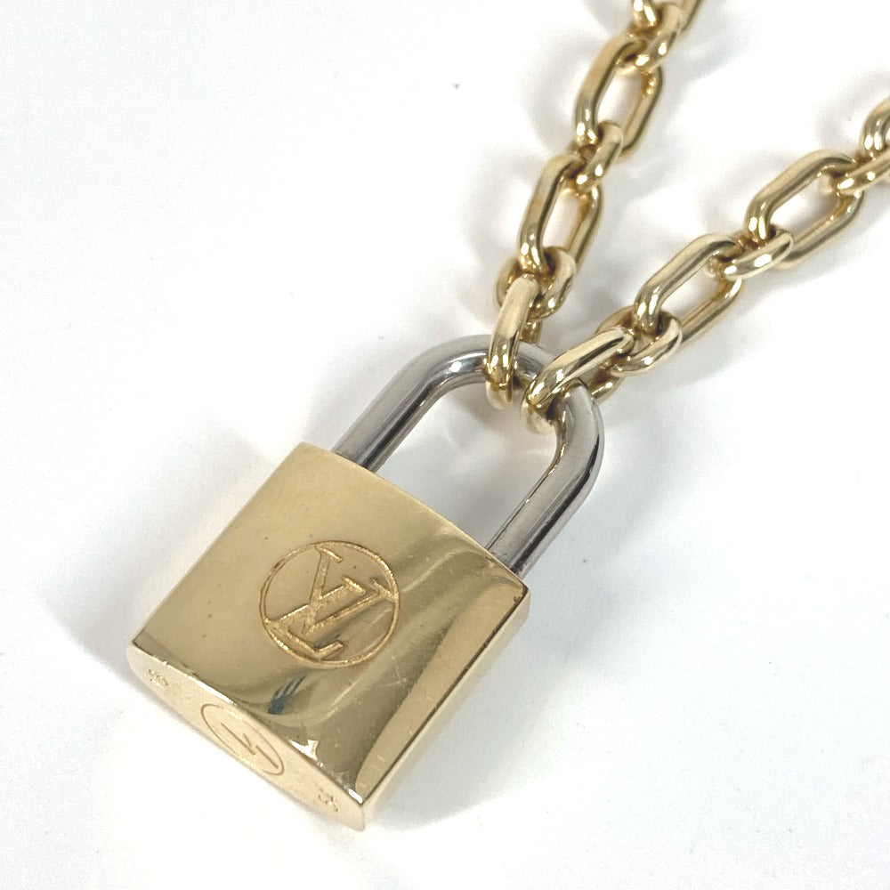 LOUIS VUITTON Necklace M62858 metal gold Lock Me Padlock Necklace mens