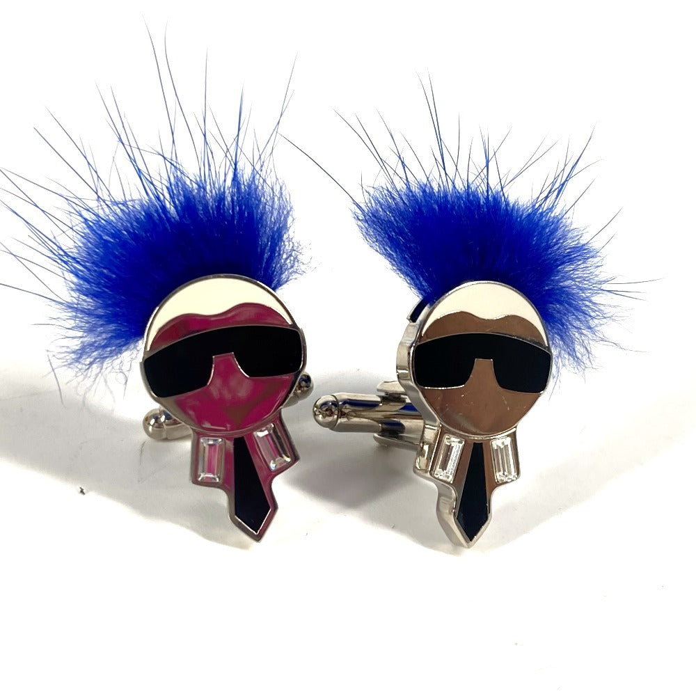 FENDI cuffs metal blue Karl Lagerfeld