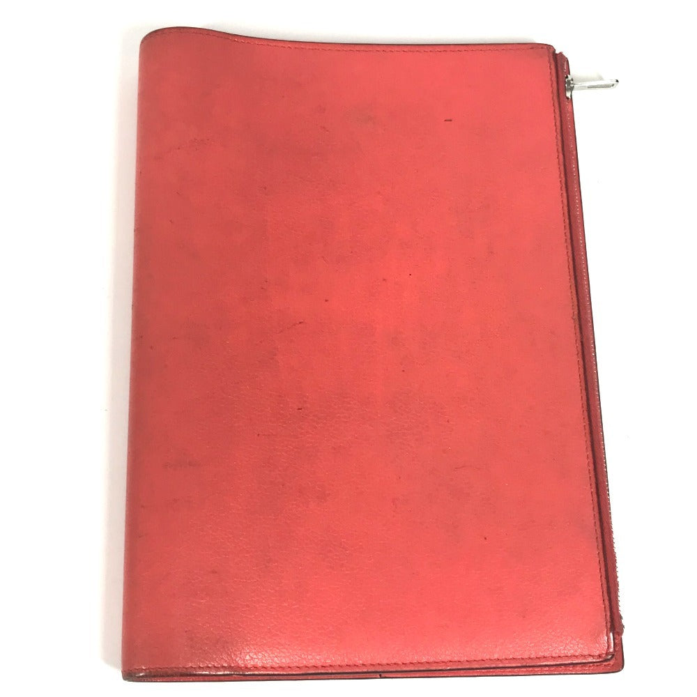 HERMES Note cover leather Orange Stationery Notepad "EA Zip" A5