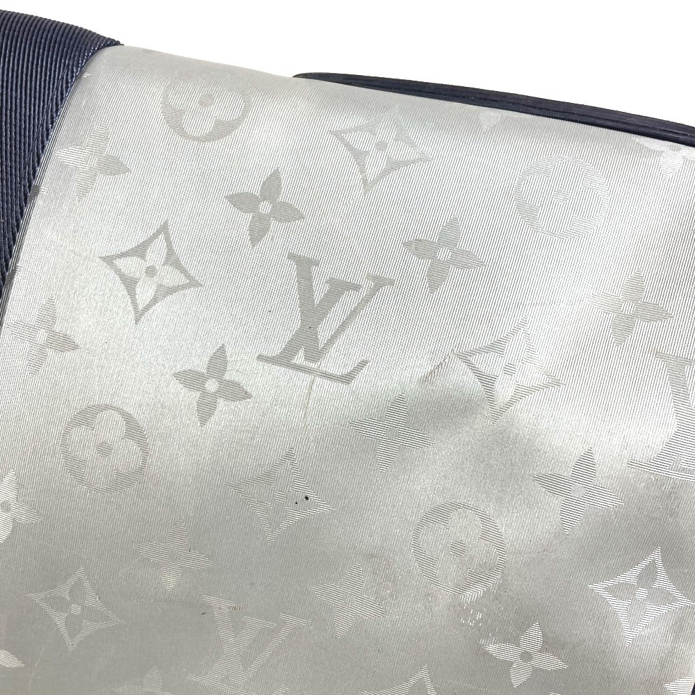 LOUIS VUITTON Boston Duffel bag M44170 Leather / canvas Silver Monogram satellite Keepall ã»bandouliere 50