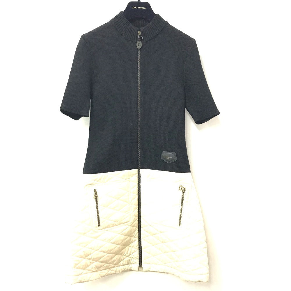LOUIS VUITTON one piece Wool, Polyamide black logo bicolor XS