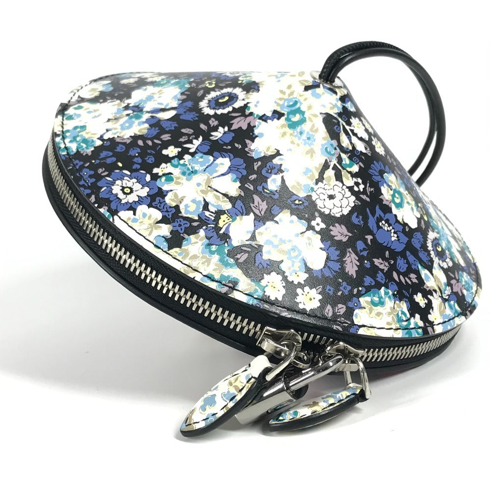 LOUIS VUITTON Shoulder Bag leather black Floral pattern Flower Pattern Tupi