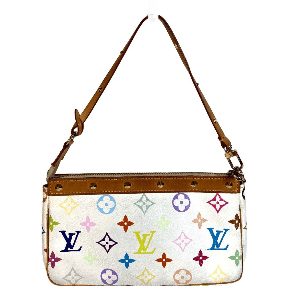 LOUIS VUITTON Shoulder Bag M92649 Monogram multicolor canvas white Monogram multicolor Pochette Accessoar