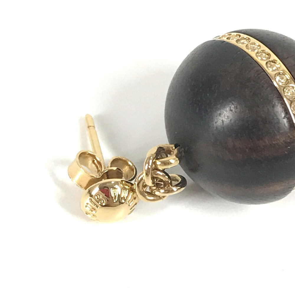 LOUIS VUITTON Pierce M66398 metal gold logo rhinestone accessories Boucle Dreille Magnetic Boa