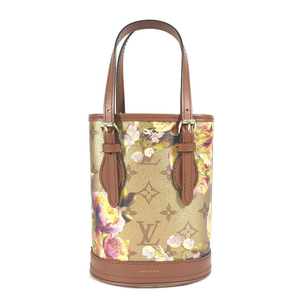 LOUIS VUITTON Shoulder Bag M81724 leather gold LV Garden Nano Bucket