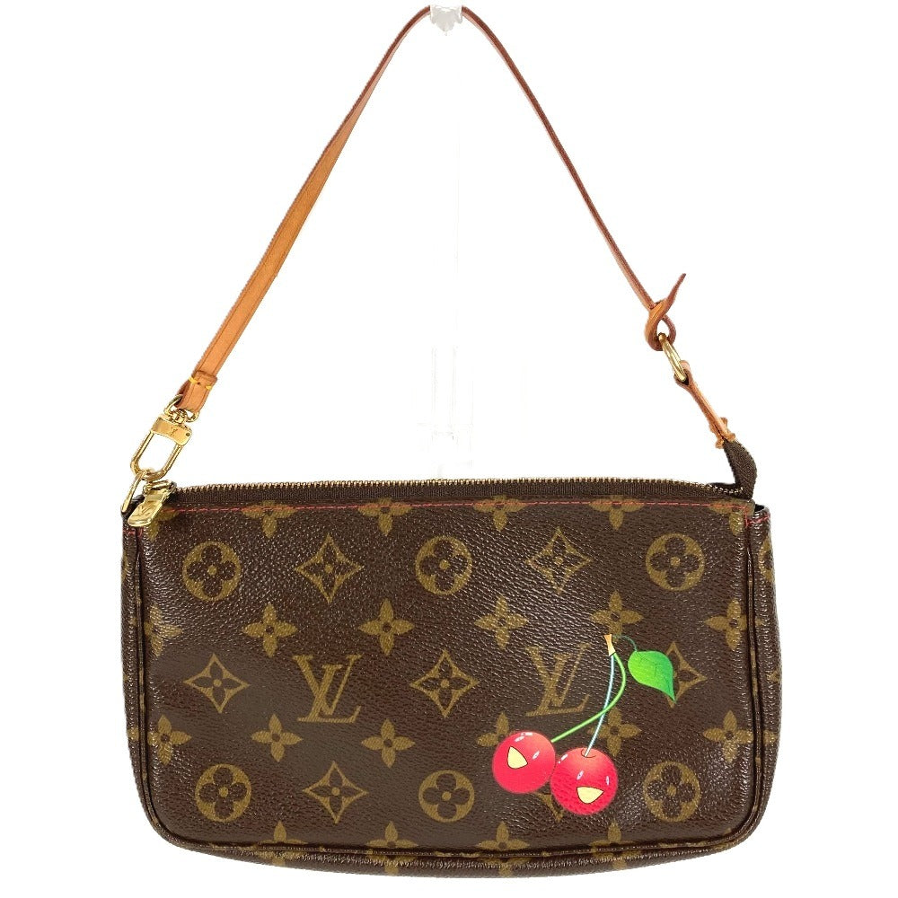 LOUIS VUITTON Accessory pouch M95008 Monogram Cherry Canvas Brown Monogram Cherry by Takashi Murakami Pochette Accessoar