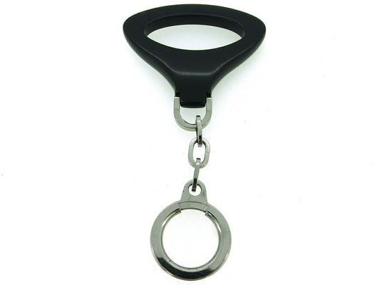 LOUIS VUITTON Key ring M63832 Black Silver Porto Crepe Z