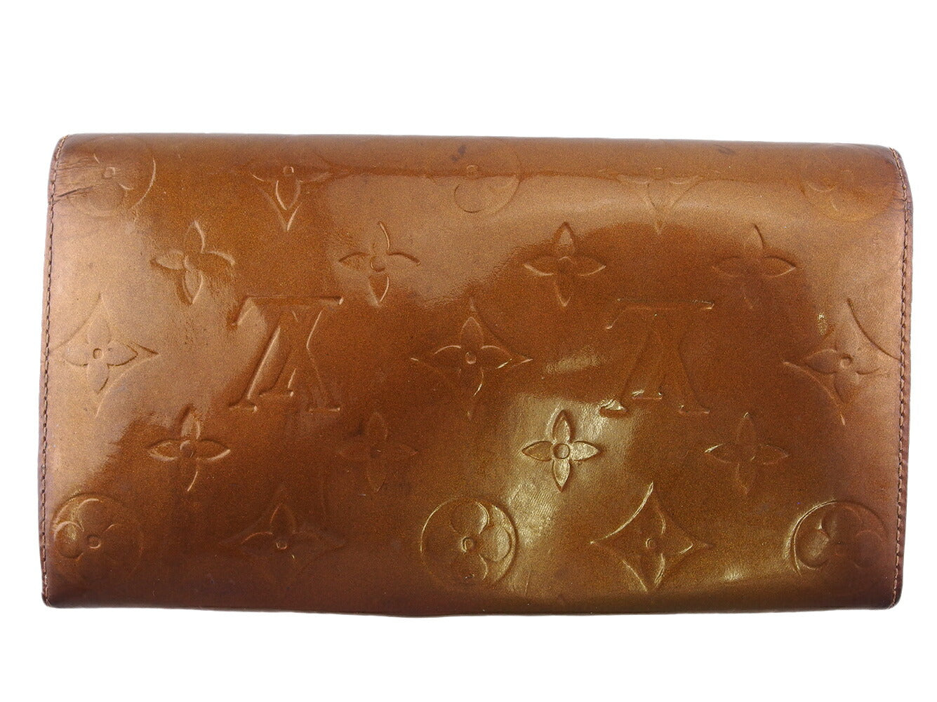 LOUIS VUITTON Long Wallet Purse M91174 Brown gold Pochette Porto MonÃÂ©credi