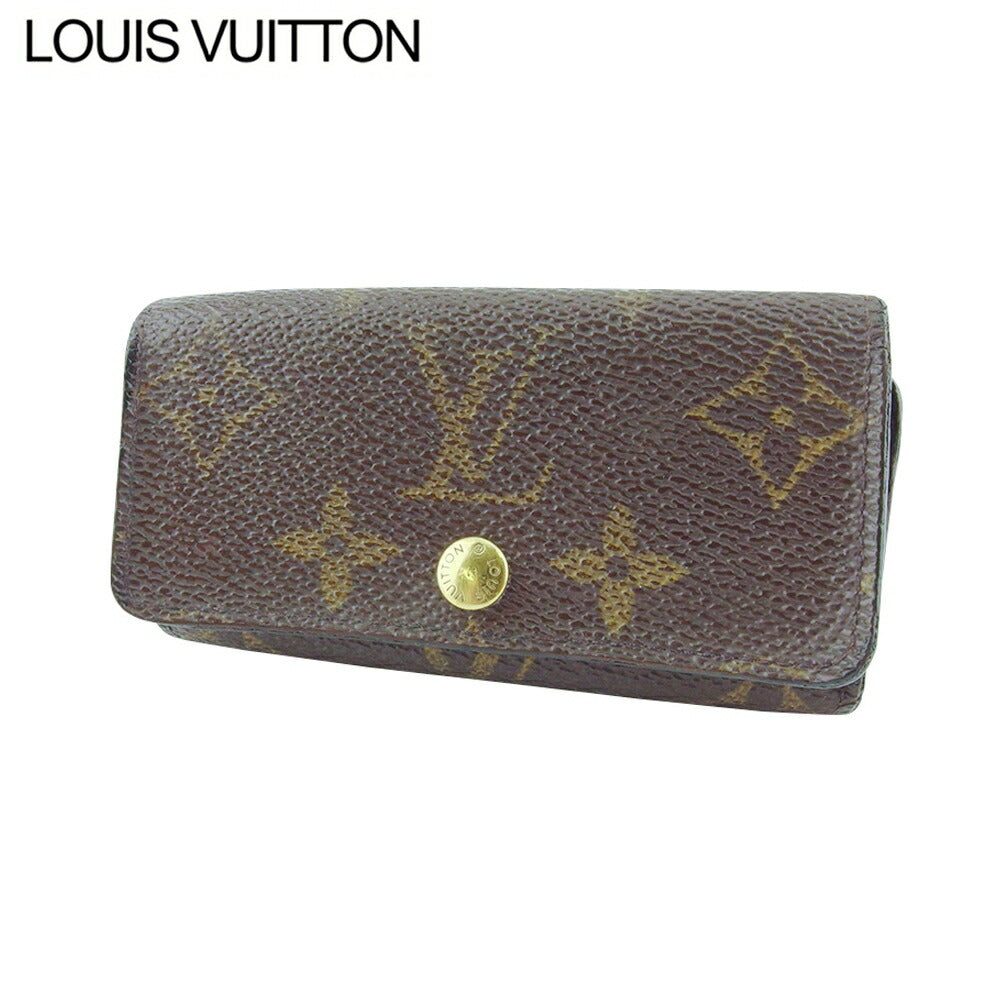LOUIS VUITTON Key case Key holder  M62631 Brown beige gold Multicles4