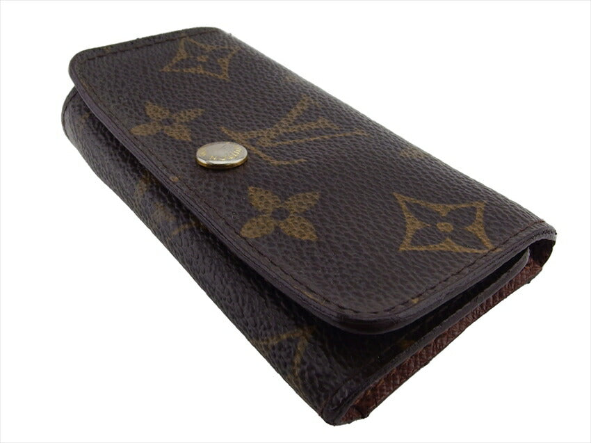 LOUIS VUITTON Key case Key holder  M62631 Brown beige gold Multicles4