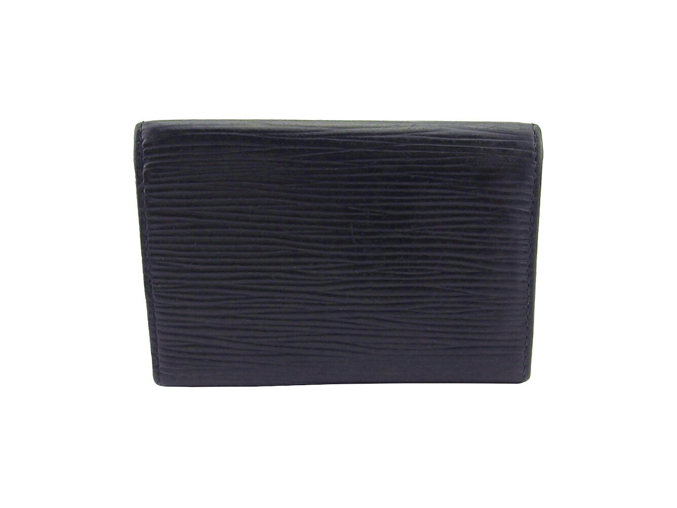 LOUIS VUITTON Key case Key holder Black Silver Epi
