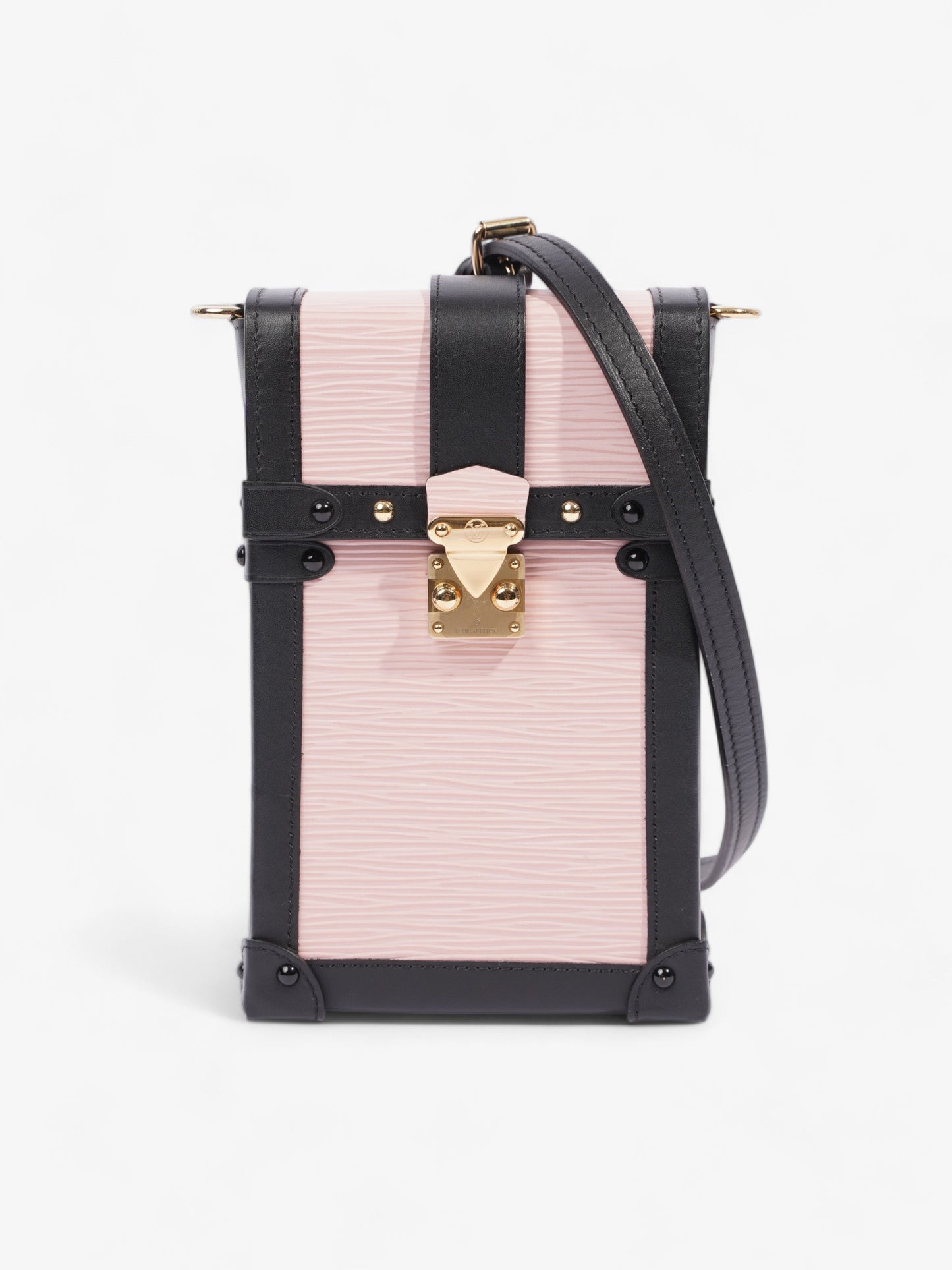 Louis Vuitton Vertical Trunk Pouch Pink / Black Epi Leather