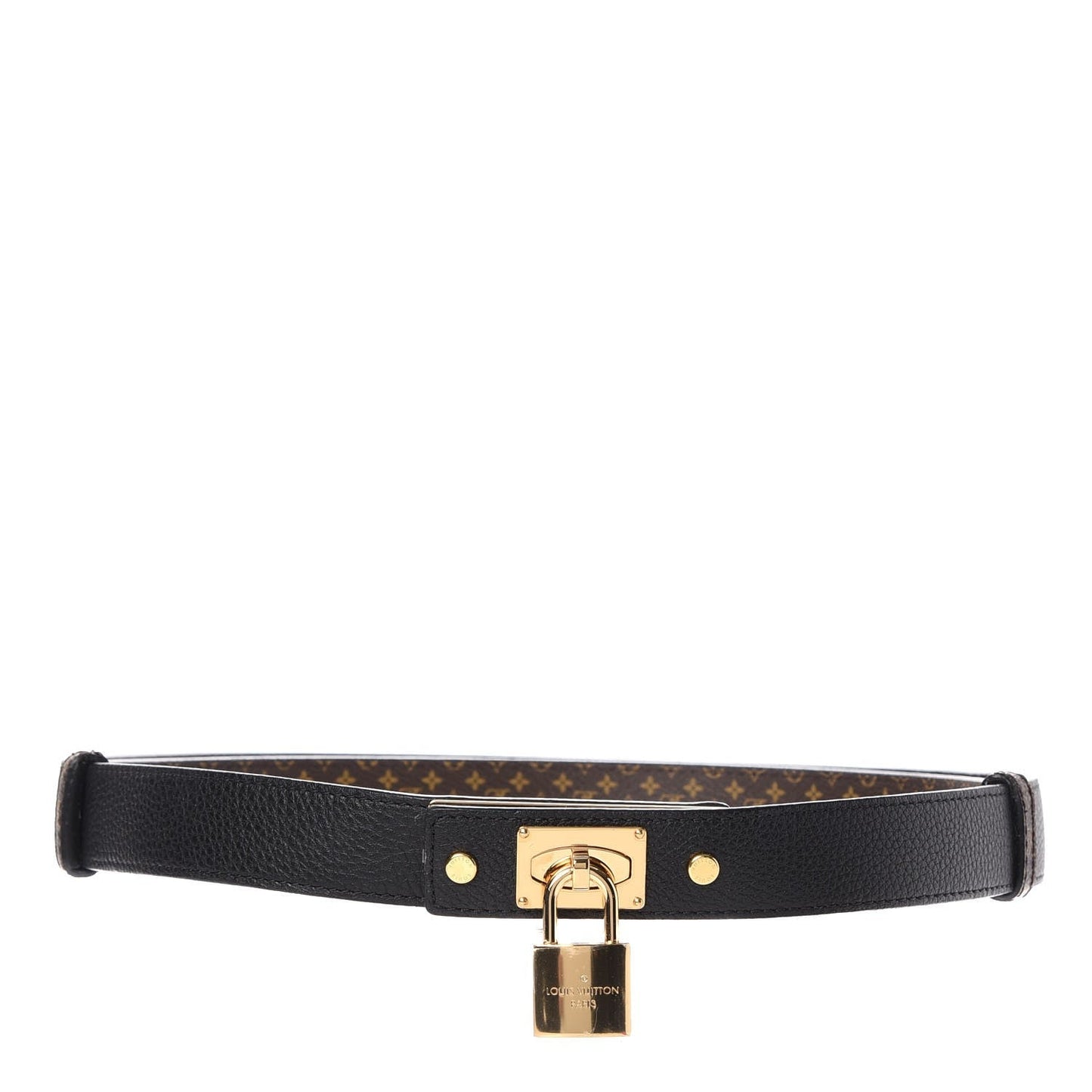 LOUIS VUITTON CALFSKIN MONOGRAM LOCK ME REVERSIBLE BELT