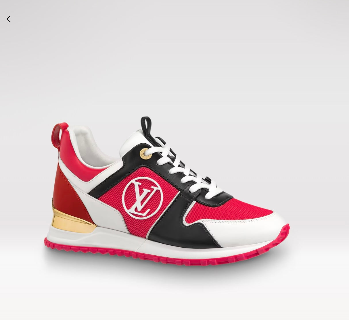 LOUIS VUITTON CALFSKIN LEATHER RUN AWAY SNEAKERS