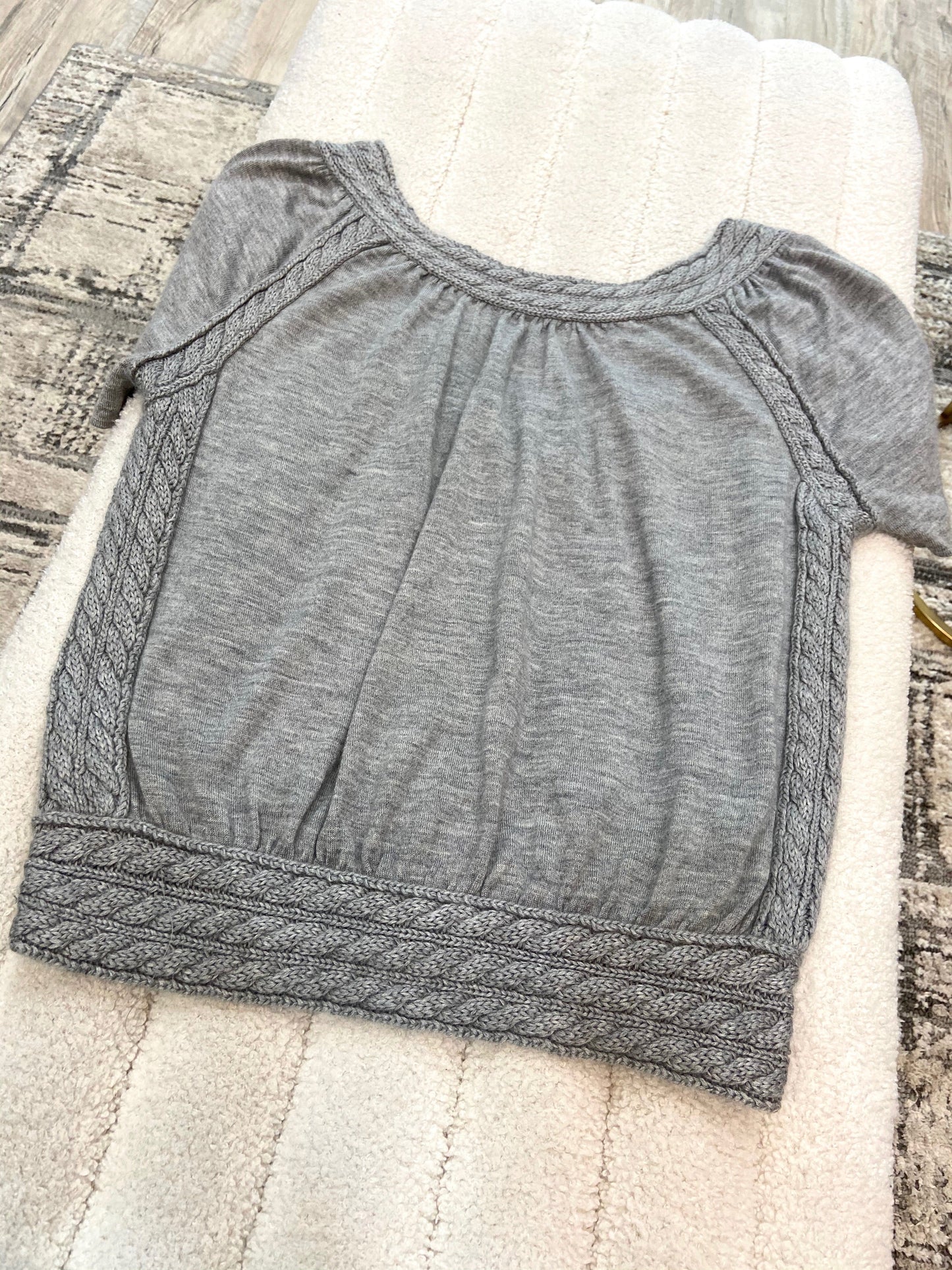 LOUIS VUITTON CASHMERE KNITTED SHORT SLEEVE TOP