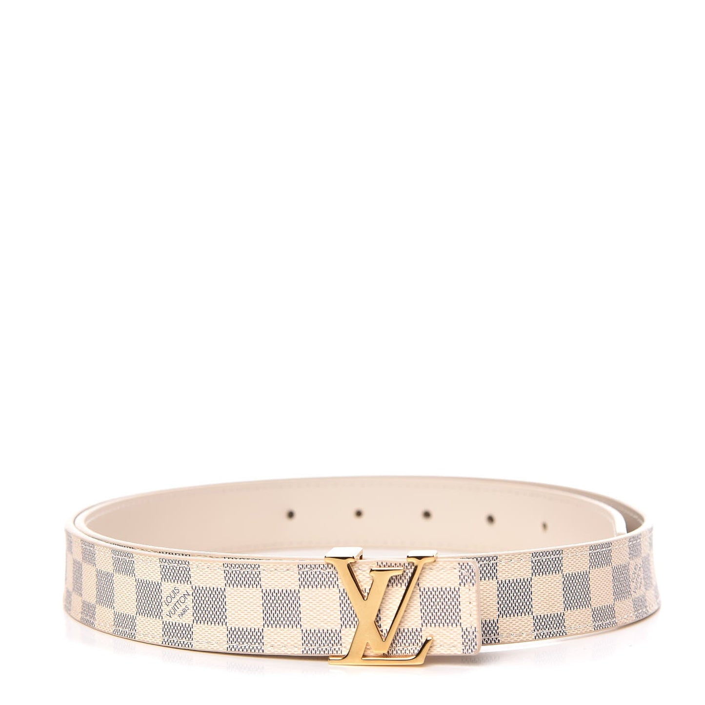 LOUIS VUITTON DAMIER AZUR 30MM LV INITIALS BELT