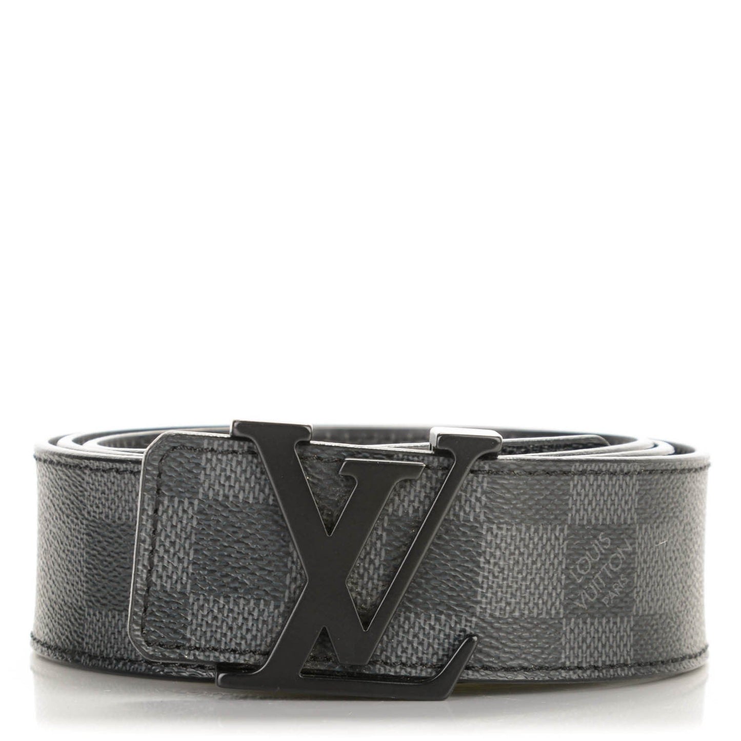 LOUIS VUITTON LV INITIALS DAMIER GRAPHITE BELT