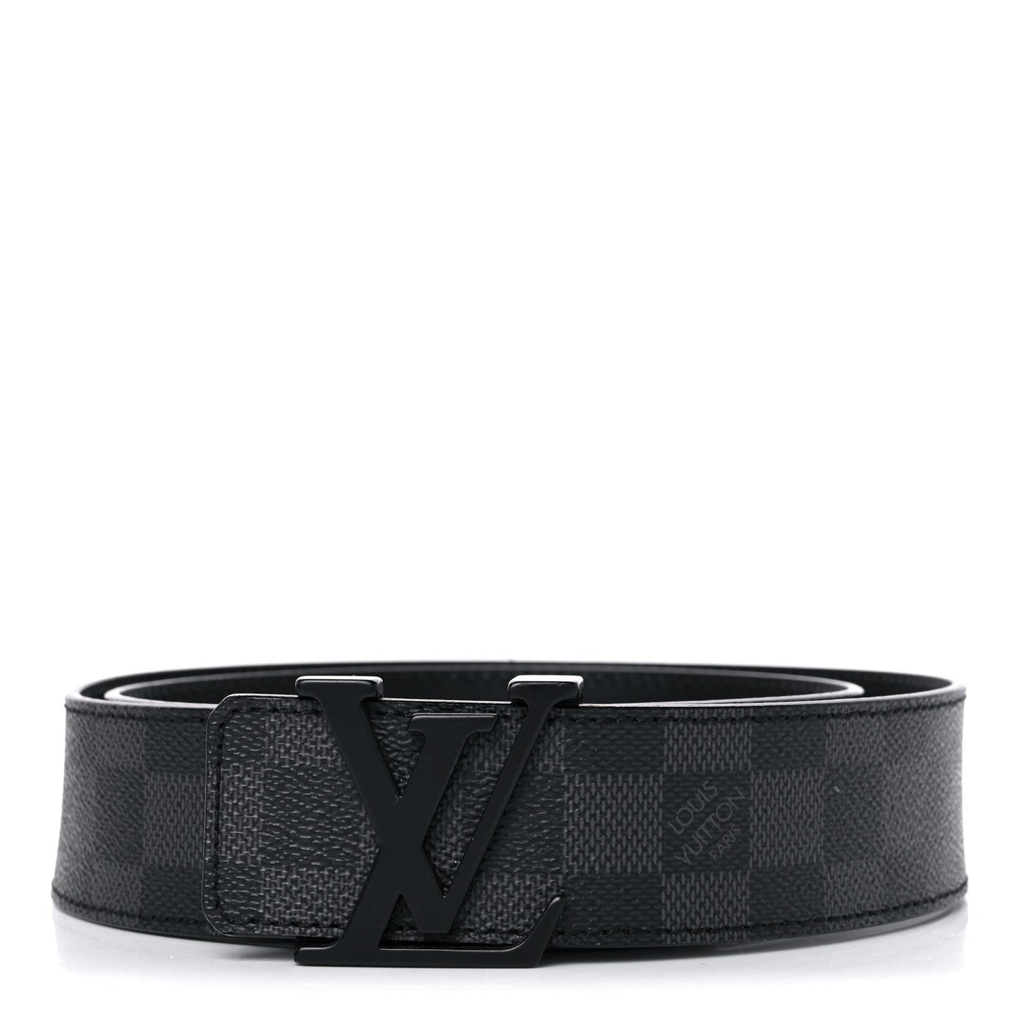 LOUIS VUITTON DAMIER GRAPHITE LV INITIALS 40MM BELT