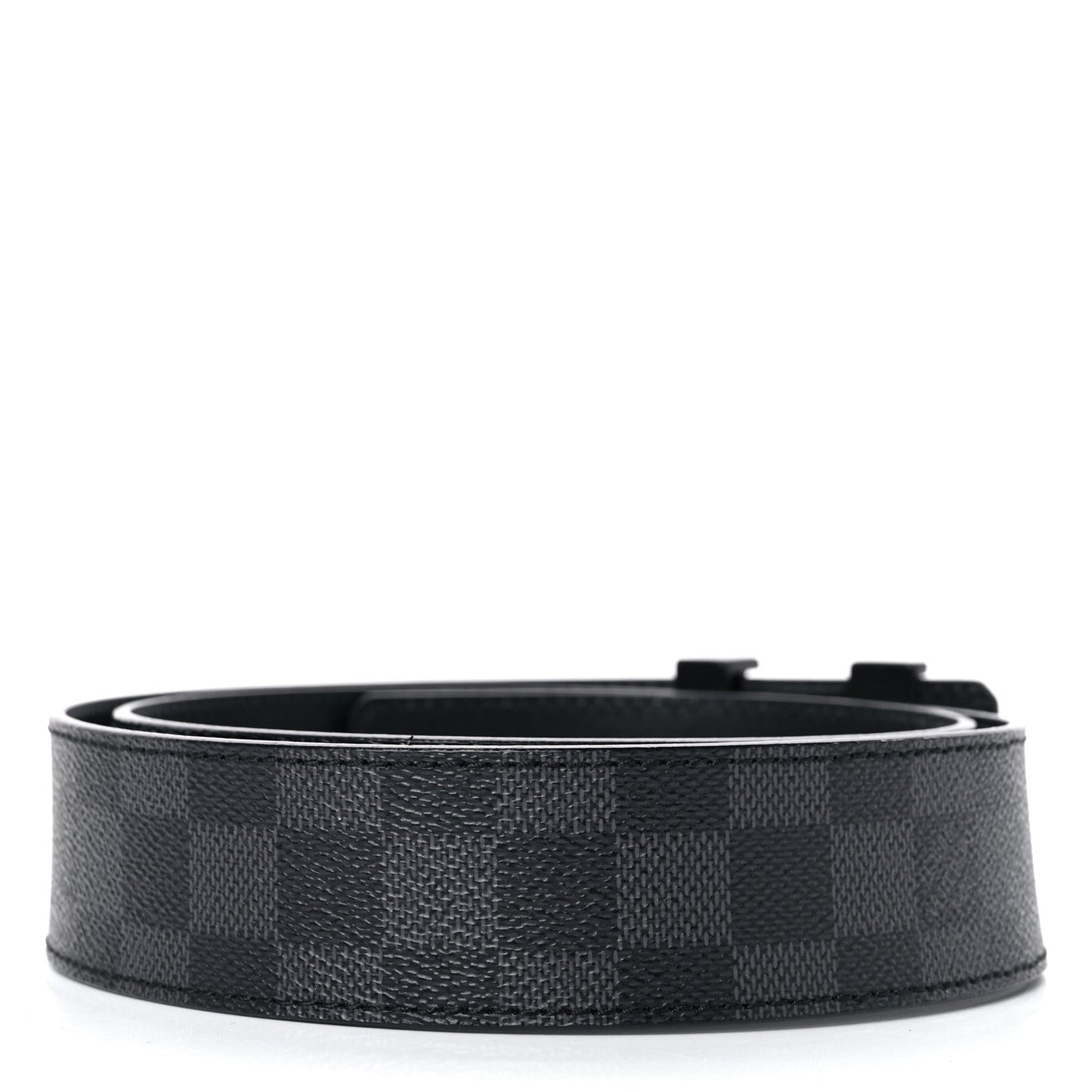 LOUIS VUITTON DAMIER GRAPHITE LV INITIALS 40MM BELT