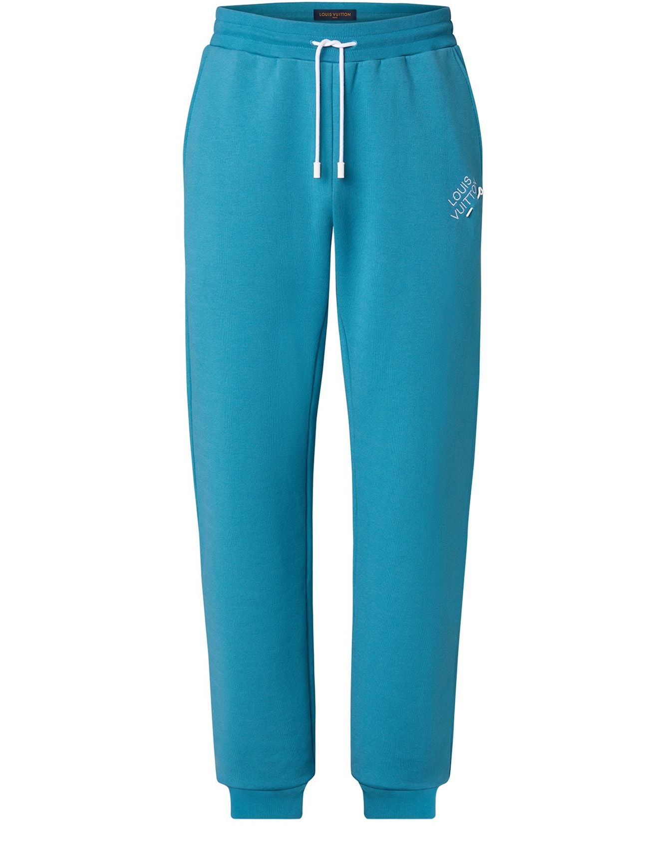 LOUIS VUITTON EMBROIDERED PIN LOGO SWEATPANTS