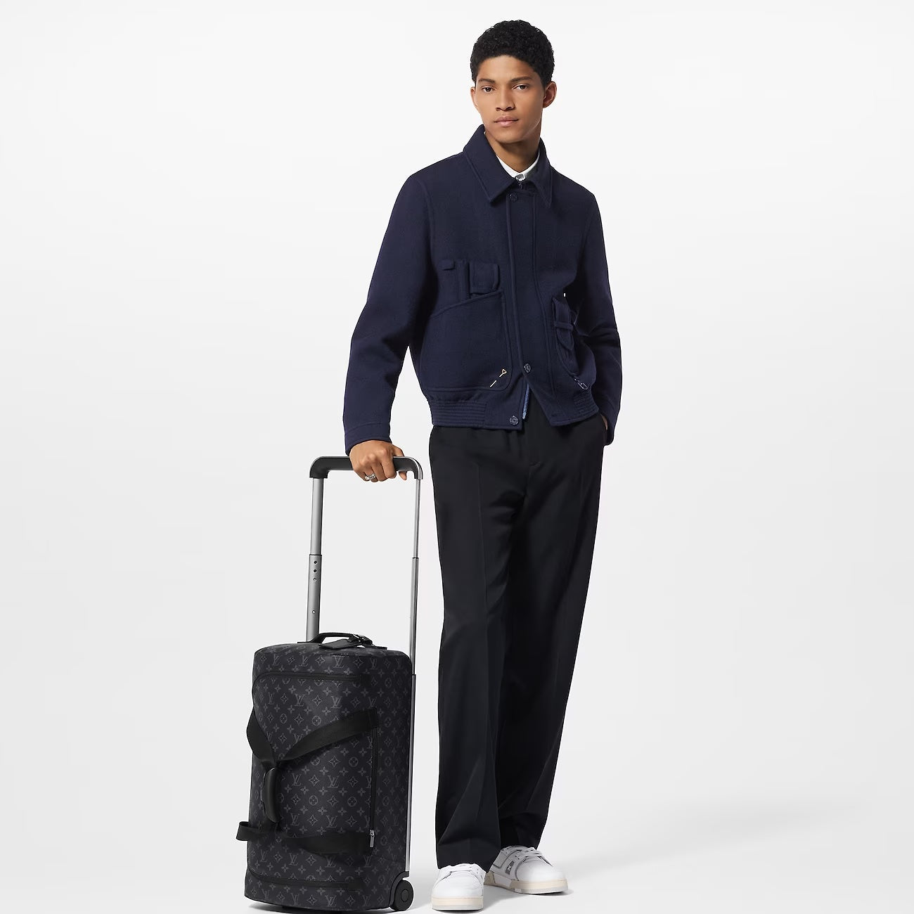 LOUIS VUITTON MONOGRAM ECLIPSE HORIZON 55 DUFFLE BAG