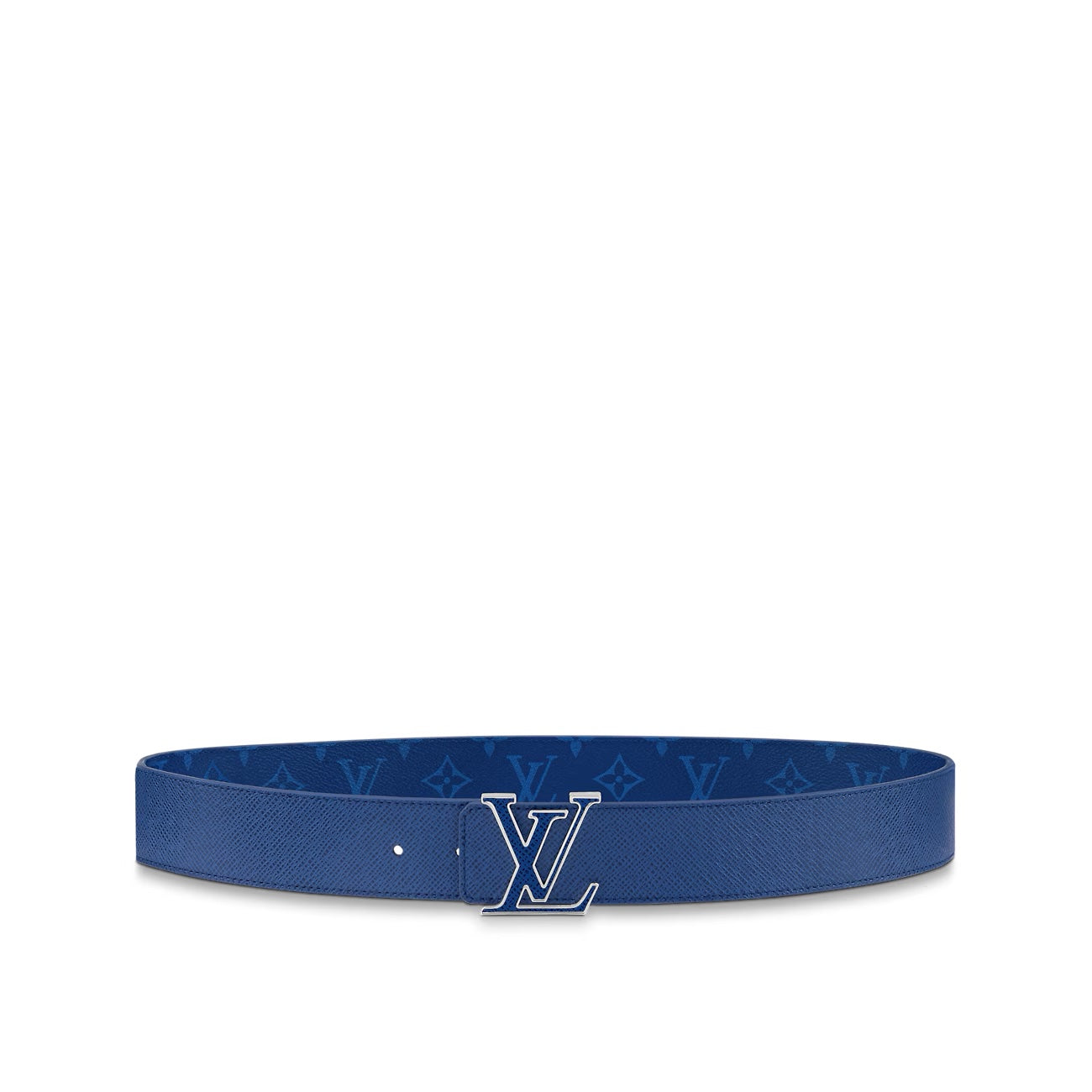 LOUIS VUITTON LV INITIALS 40MM REVERSIBLE BELT COBALT BLUE