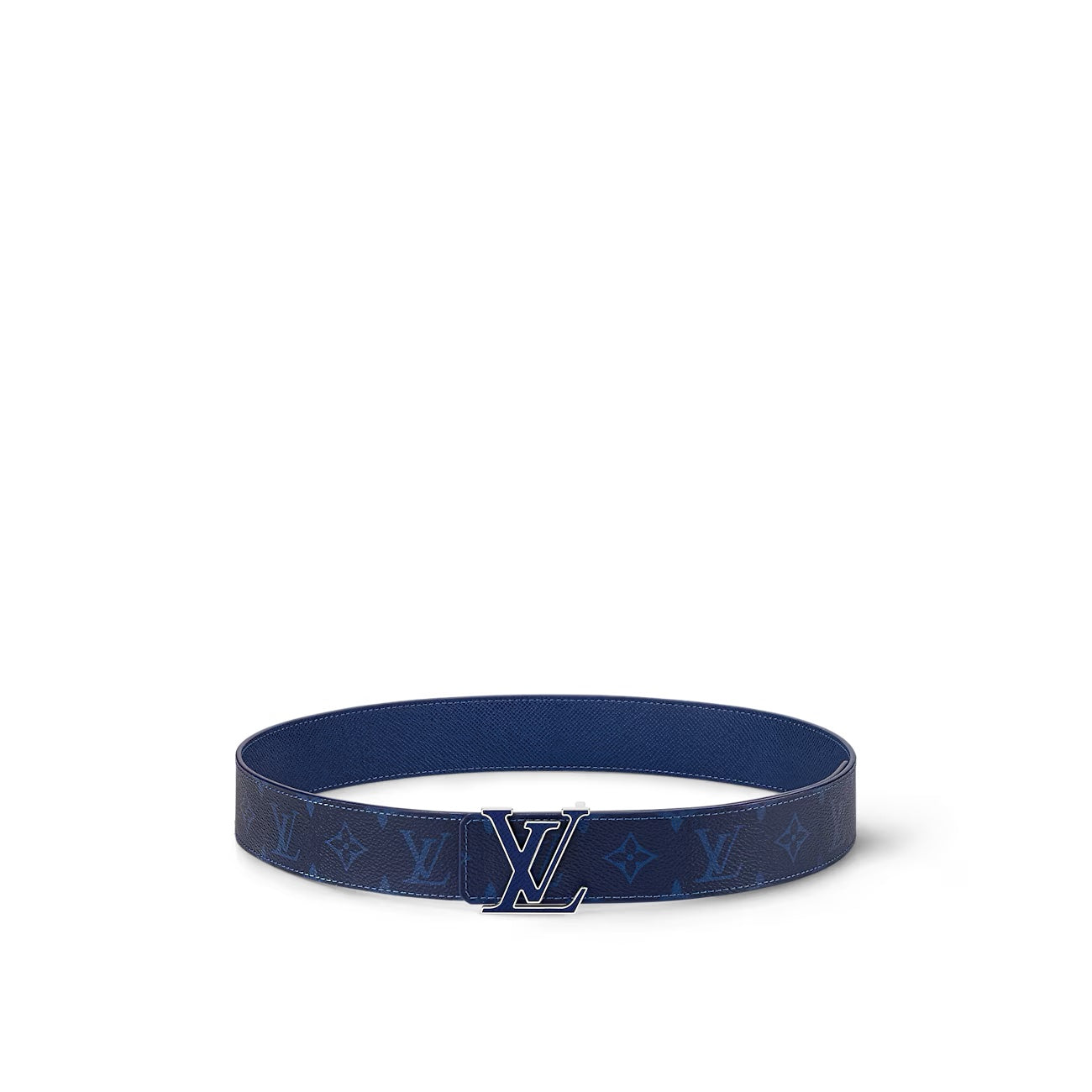LOUIS VUITTON LV INITIALS 40MM REVERSIBLE BELT COBALT BLUE