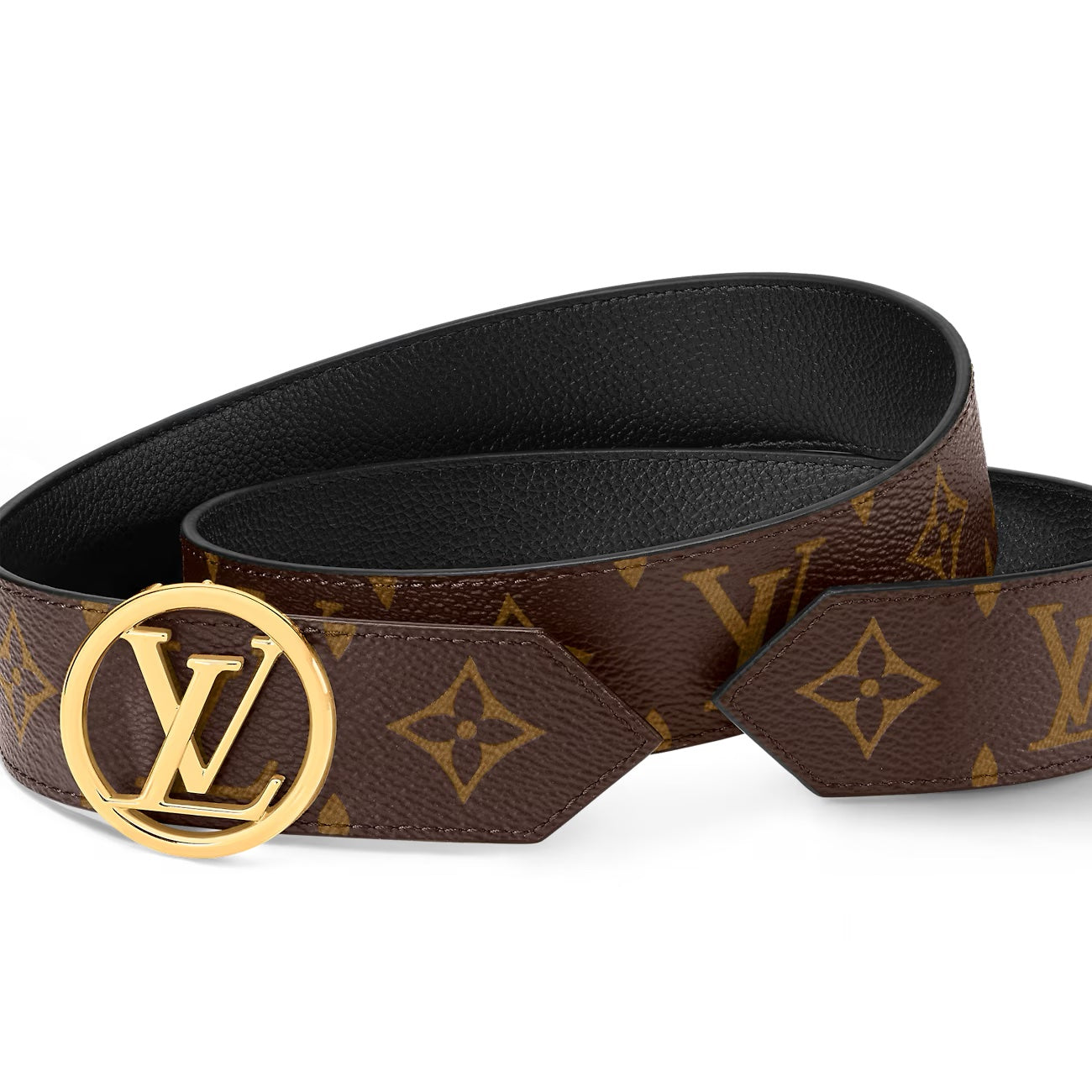 LOUIS VUITTON LV MONOGRAM CIRCLE BUCKLE REVERSIBLE BELT
