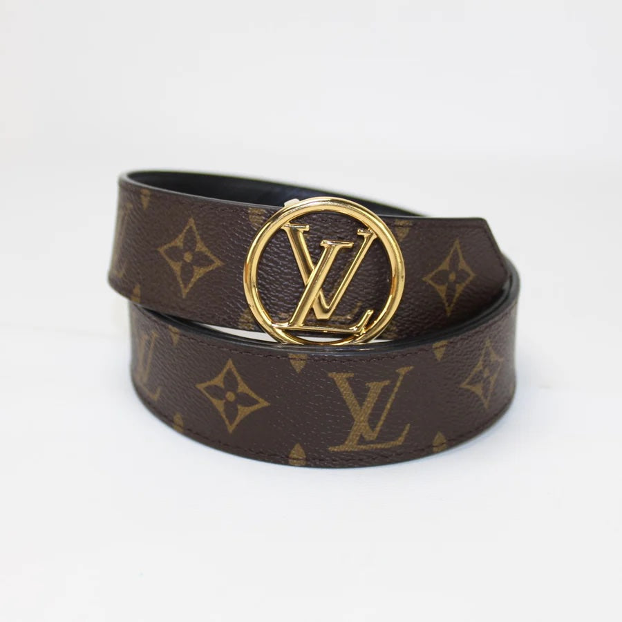 LOUIS VUITTON LV MONOGRAM CIRCLE BUCKLE REVERSIBLE BELT