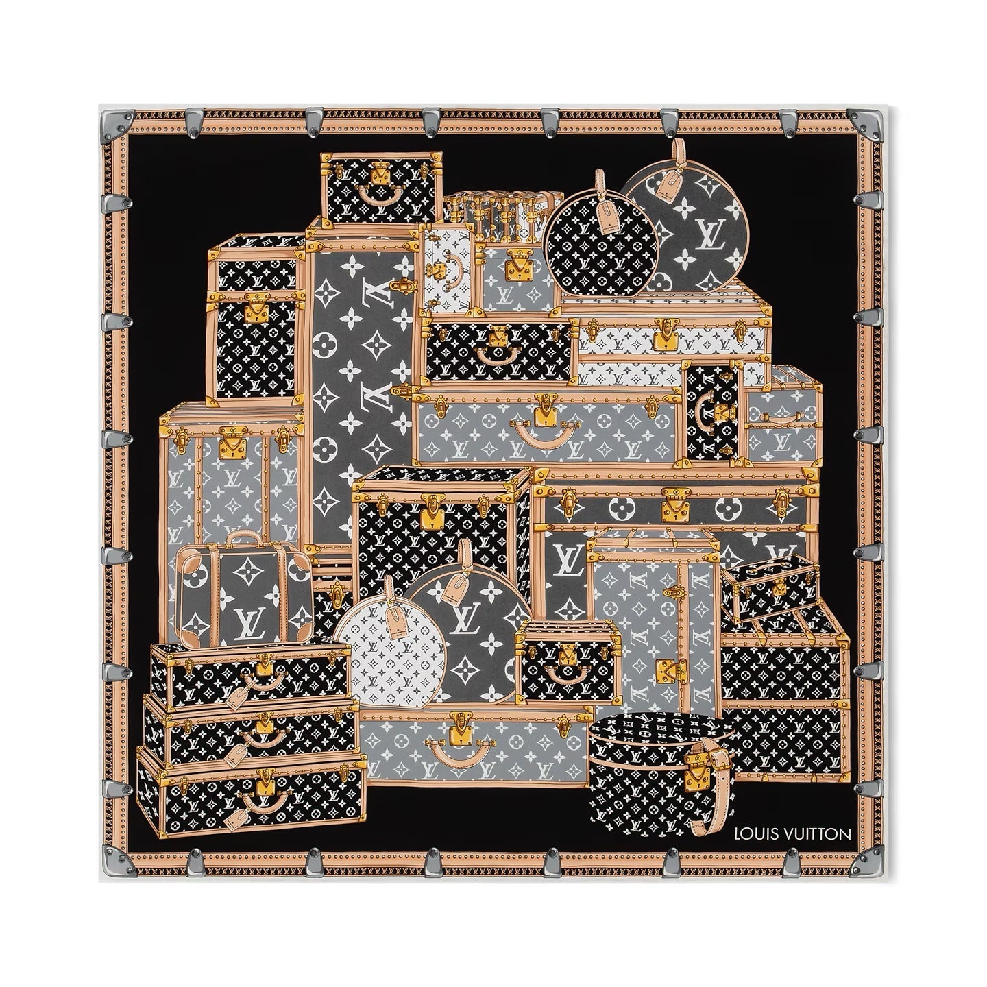 LOUIS VUITTON LET'S GO SILK SCARF