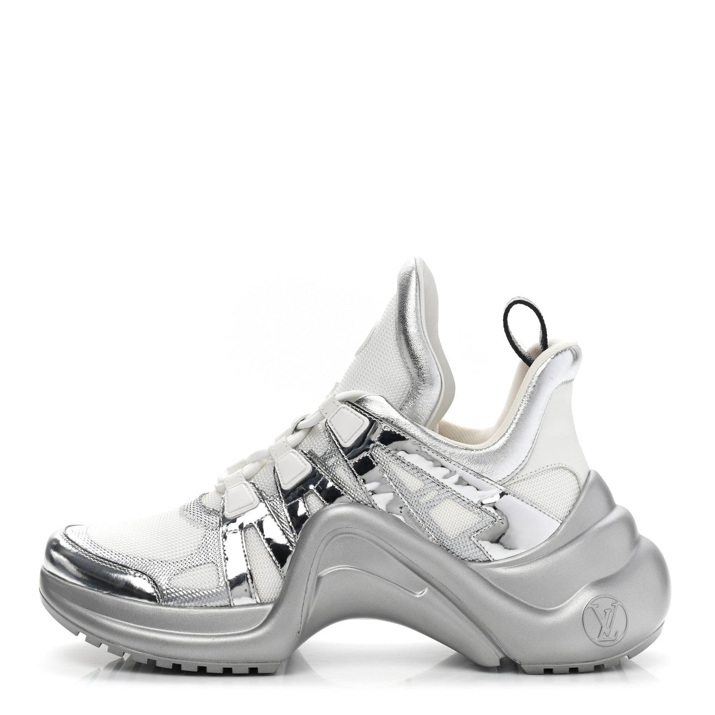 LOUIS VUITTON METALLIC CALFSKIN TECHNICAL NYLON ARCHLIGHT SNEAKERS