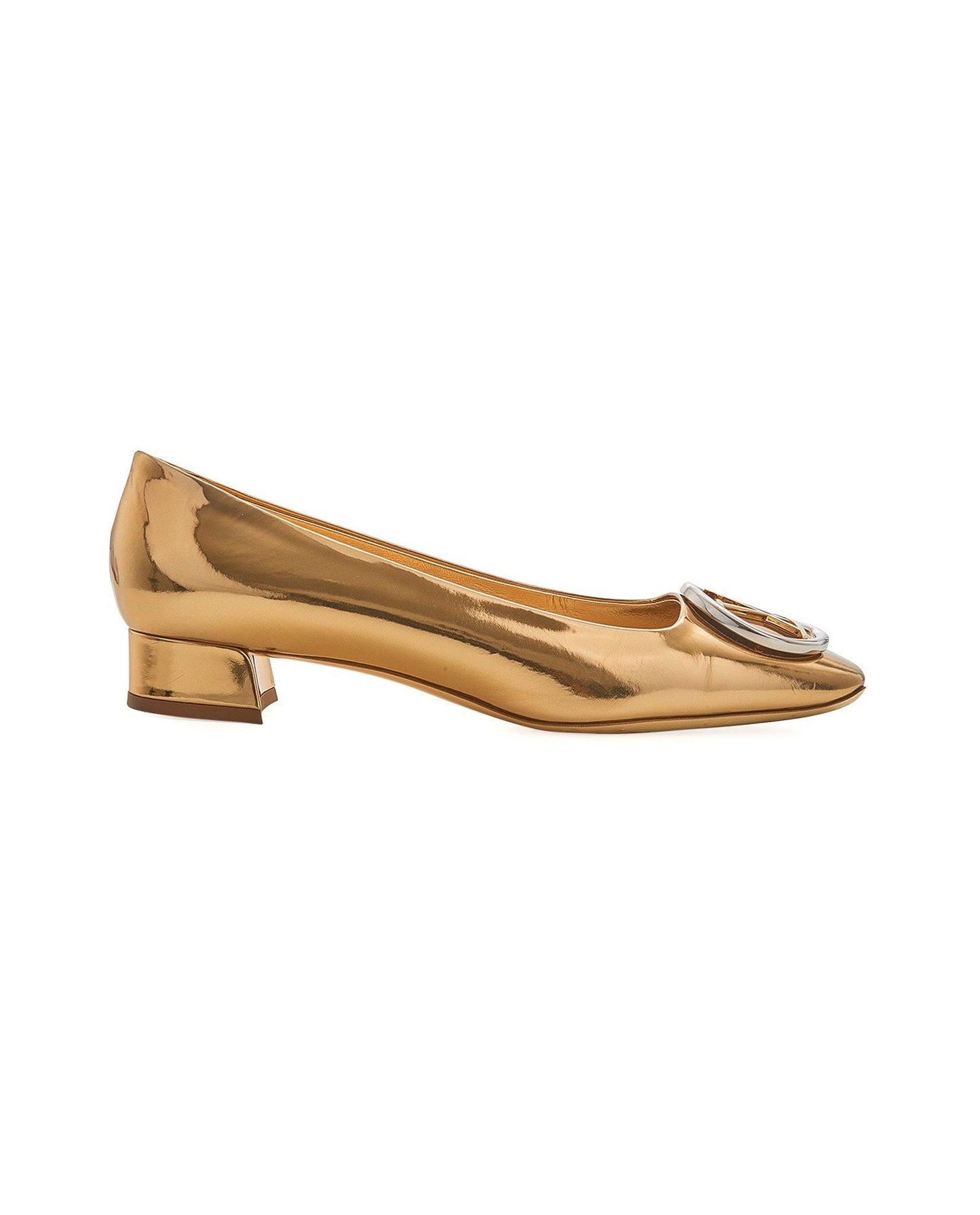 LOUIS VUITTON METALLIC FOIL LEATHER MADELEINE PUMPS