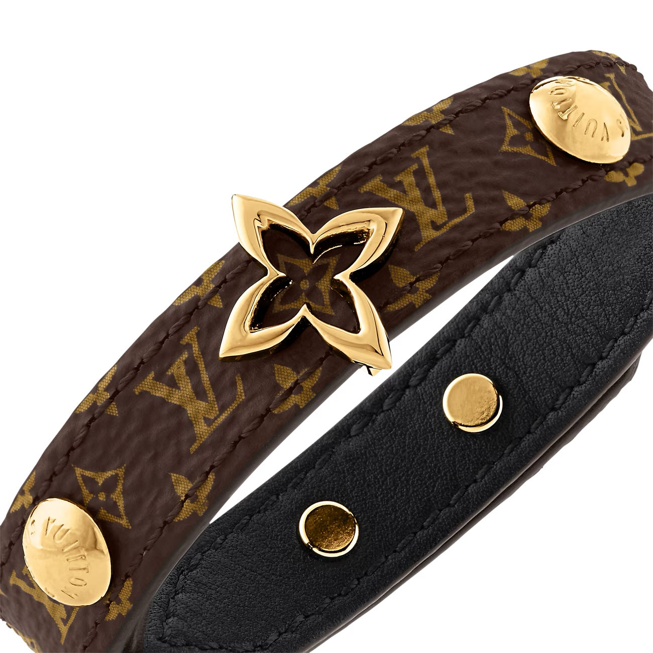 LOUIS VUITTON MONOGRAM BLOOMING ADJUSTABLE LEATHER BRACELET