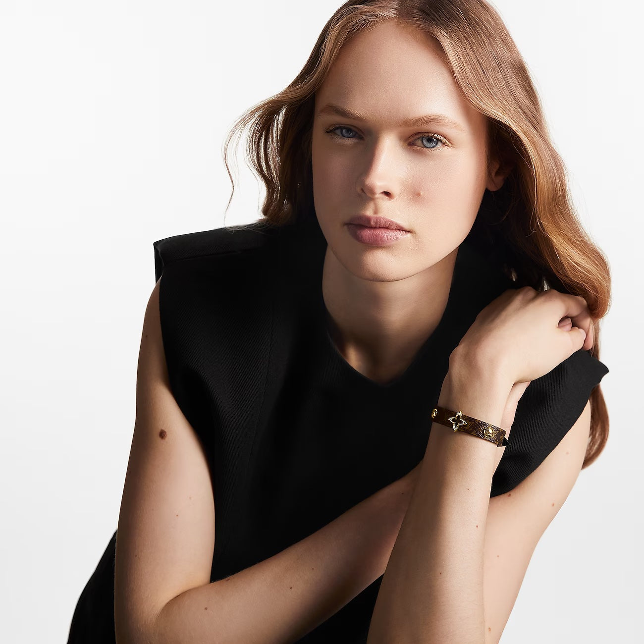 LOUIS VUITTON MONOGRAM BLOOMING ADJUSTABLE LEATHER BRACELET