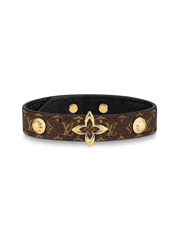 LOUIS VUITTON MONOGRAM BLOOMING ADJUSTABLE LEATHER BRACELET