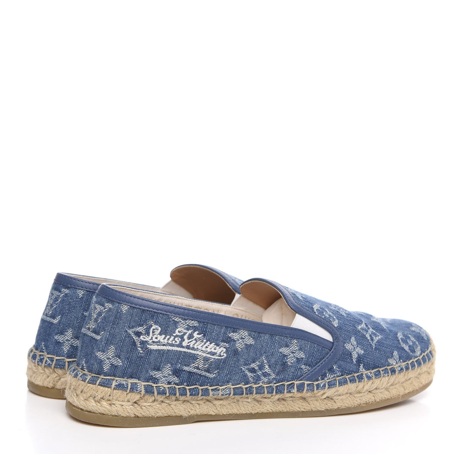 LOUIS VUITTON MONOGRAM DENIM MEN'S BIDART ESPADRILLES