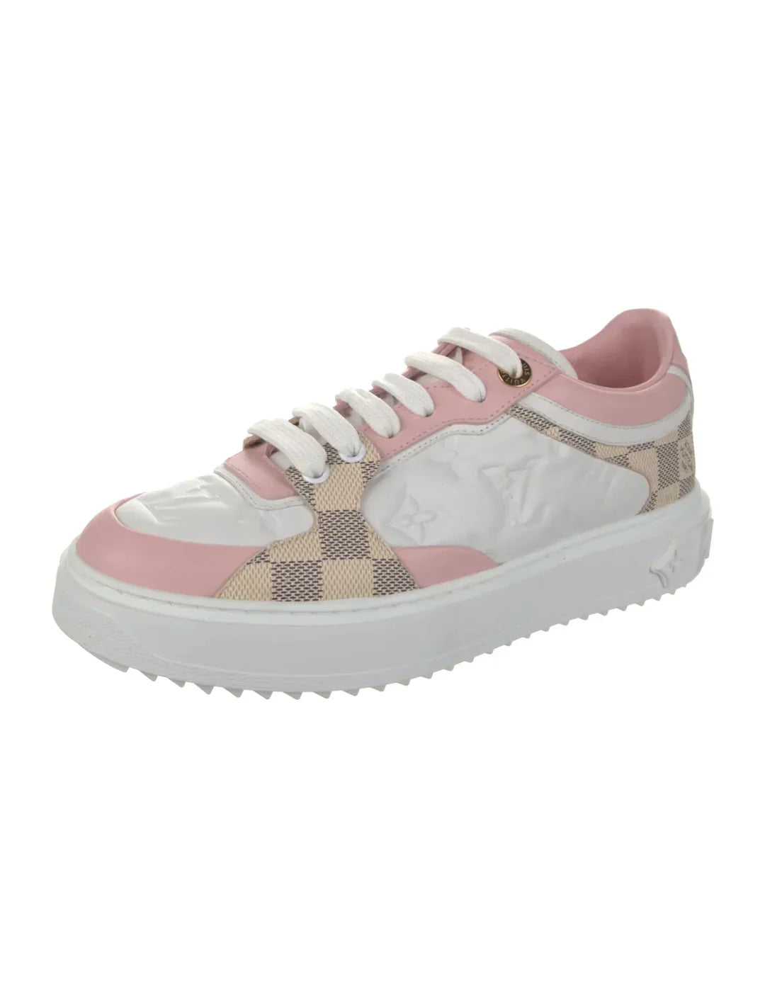 LOUIS VUITTON MONOGRAM EMBOSSED CALFSKIN DAMIER AZUR TIME OUT SNEAKERS