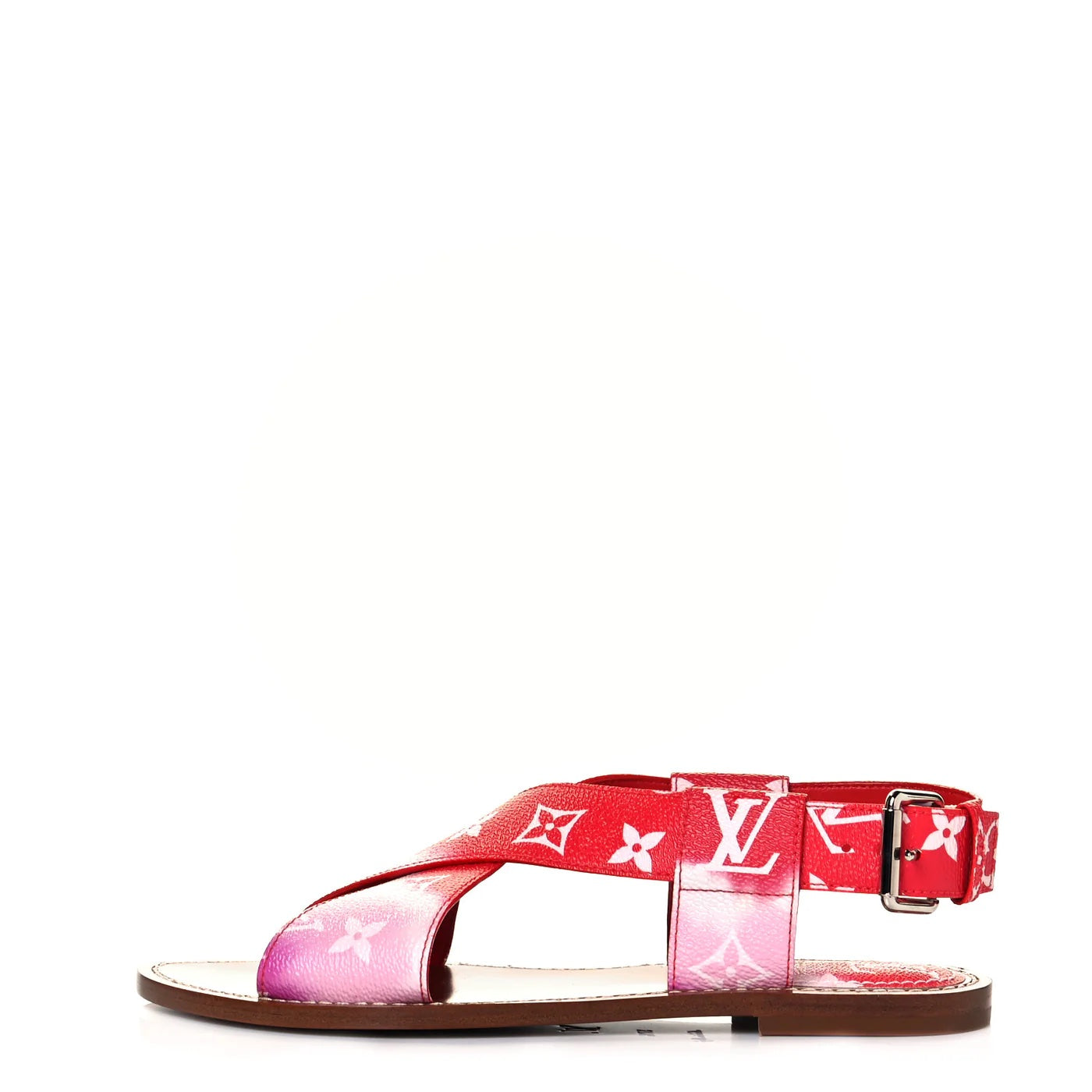 LOUIS VUITTON MONOGRAM ESCALE PALMA FLAT SANDALS