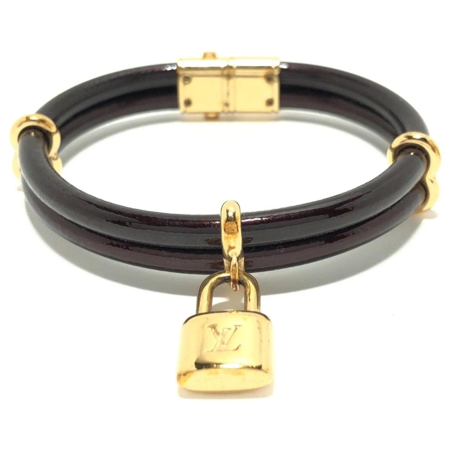 LOUIS VUITTON MONOGRAM VERNIS LEATHER KEEP IT TWICE BRACELET