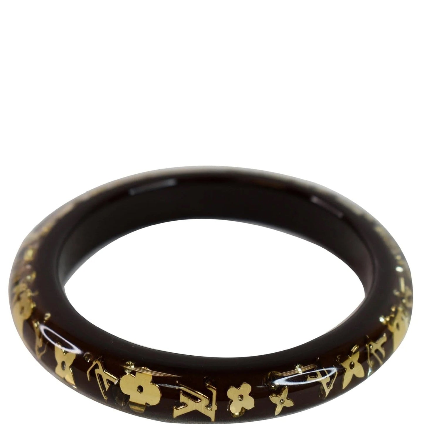 LOUIS VUITTON NARROW INCLUSION RESIN BANGLE BRACELET