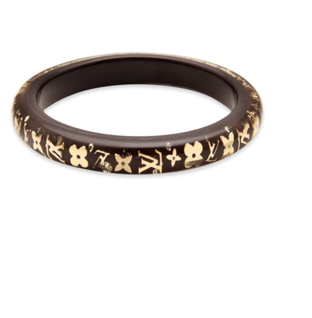 LOUIS VUITTON NARROW INCLUSION RESIN BANGLE BRACELET
